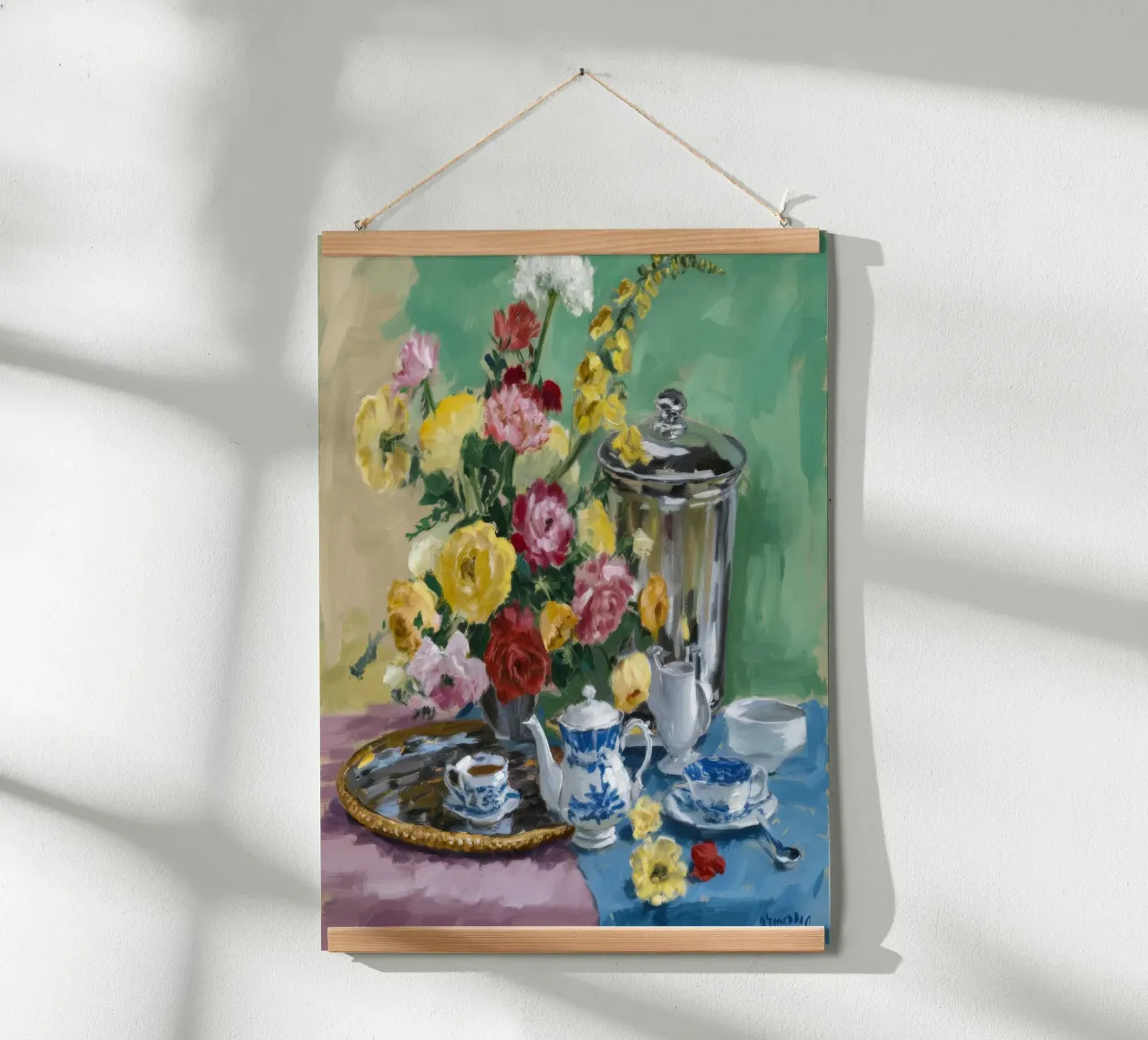 Samovar - Quiete floreale poster con telaio in plastica da Lush Essence