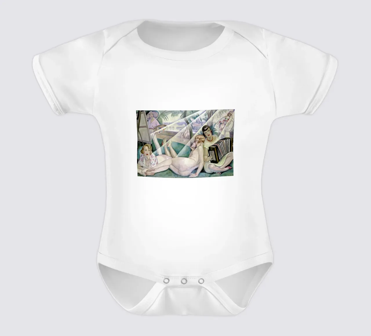 Gerda Wegener - A Summer's Day body neonato maniche corte da Vintage by JUNIQE