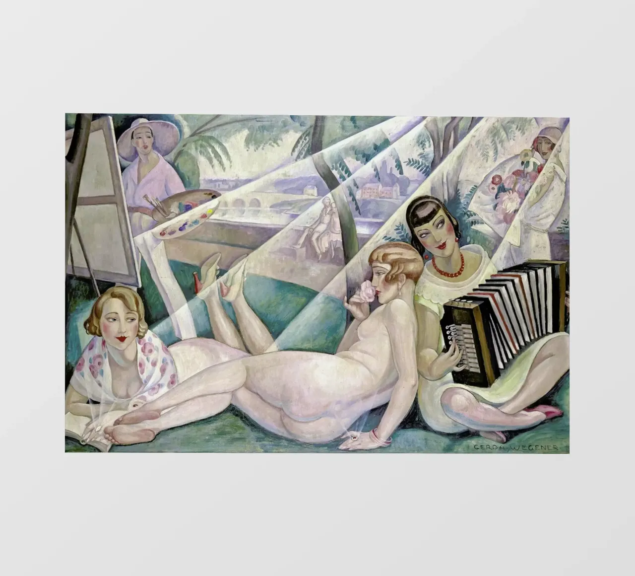 Gerda Wegener - A Summer's Day pellicola backlit da Vintage by JUNIQE