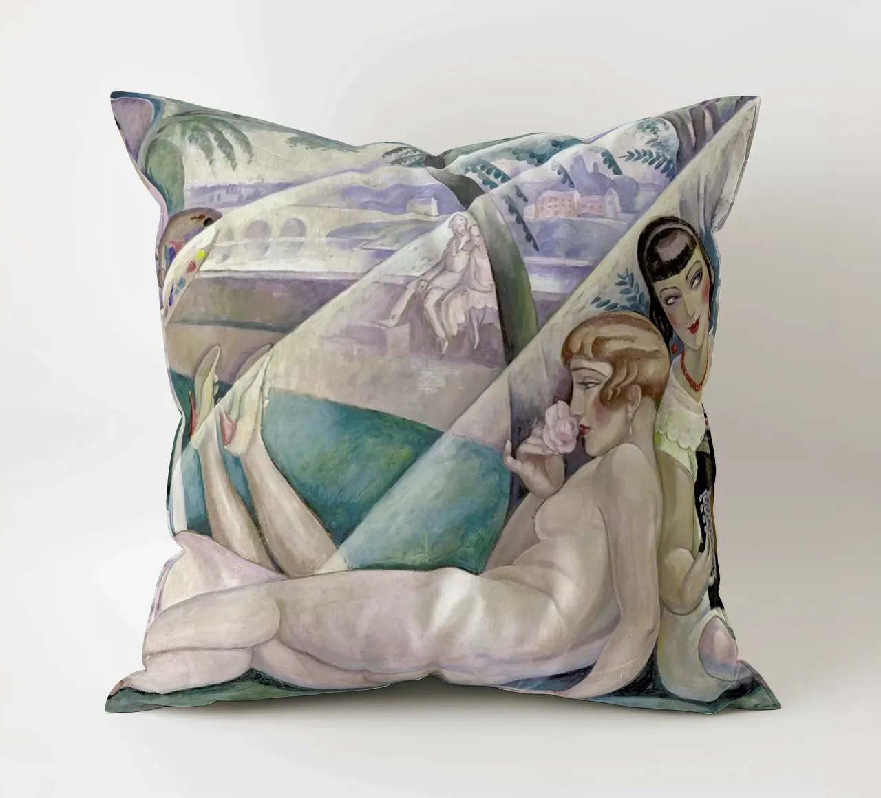 Gerda Wegener - A Summer's Day cuscino da Vintage by JUNIQE