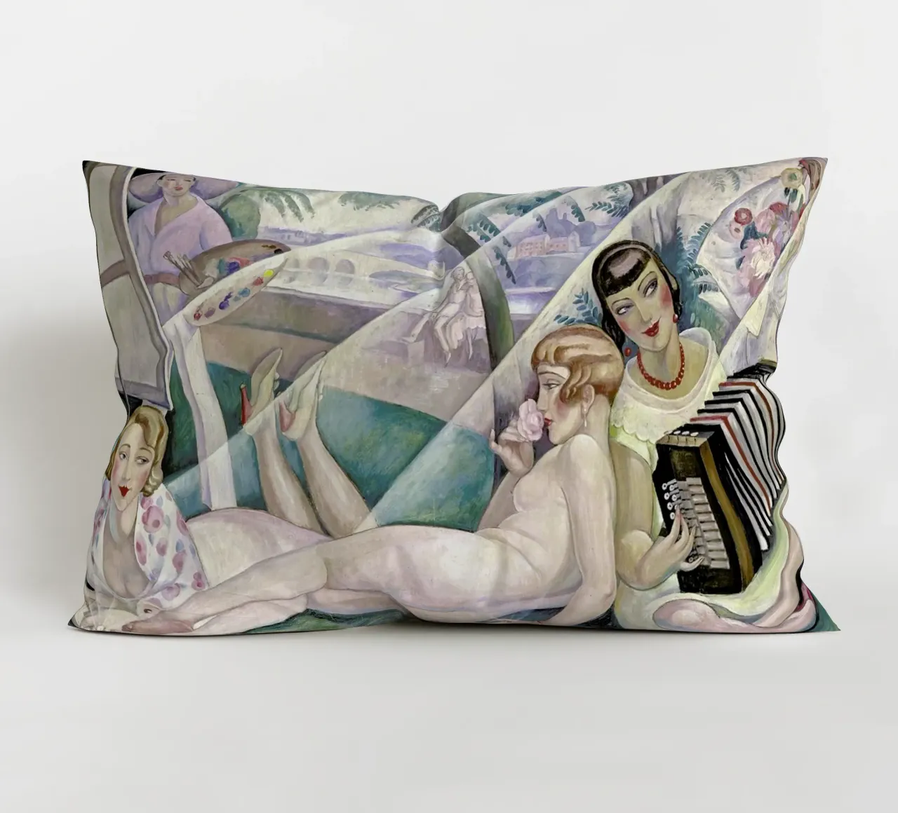 Gerda Wegener - A Summer's Day cuscino da Vintage by JUNIQE