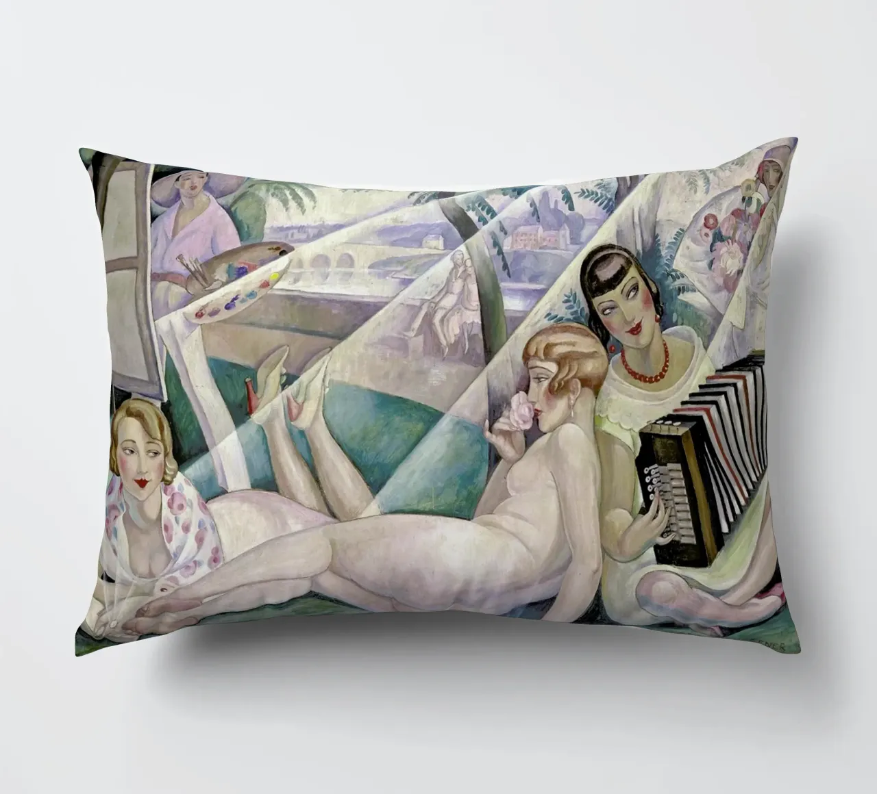 Gerda Wegener - A Summer's Day cuscino da Vintage by JUNIQE