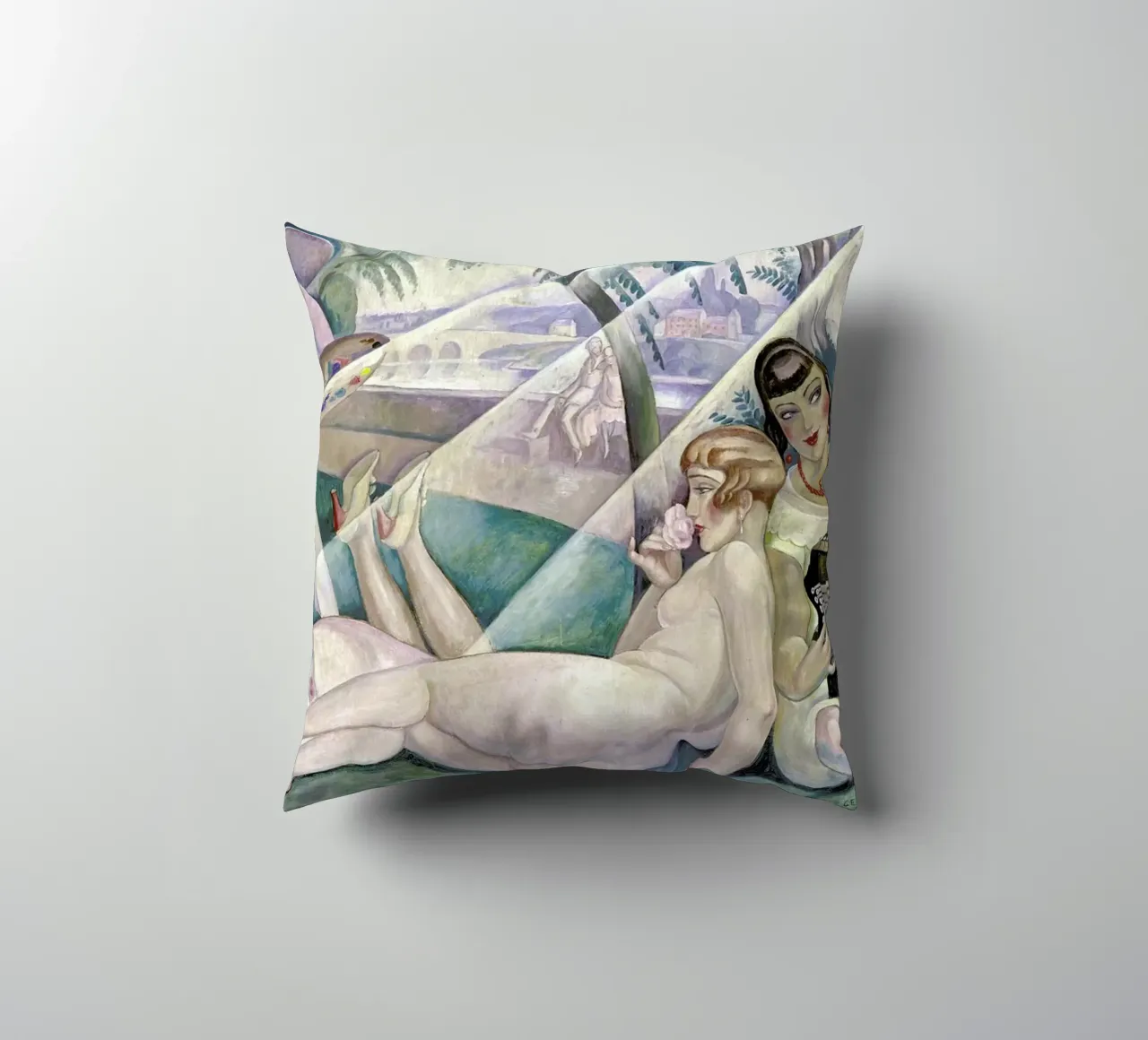 Gerda Wegener - A Summer's Day cuscino da Vintage by JUNIQE