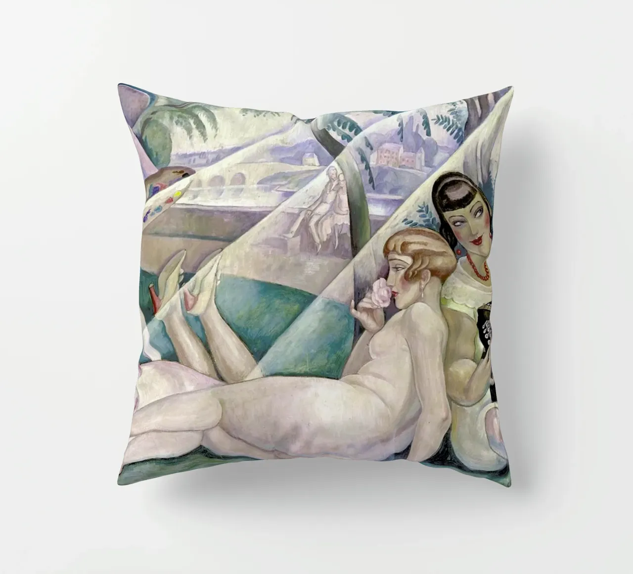 Gerda Wegener - A Summer's Day cuscino da Vintage by JUNIQE