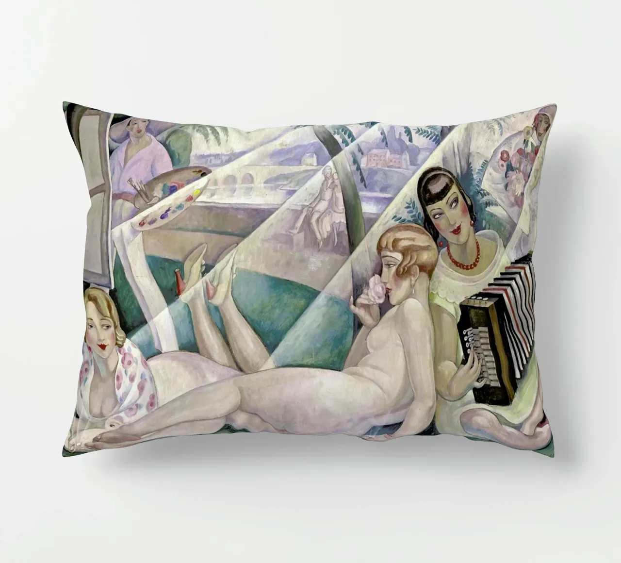 Gerda Wegener - A Summer's Day cuscino da Vintage by JUNIQE