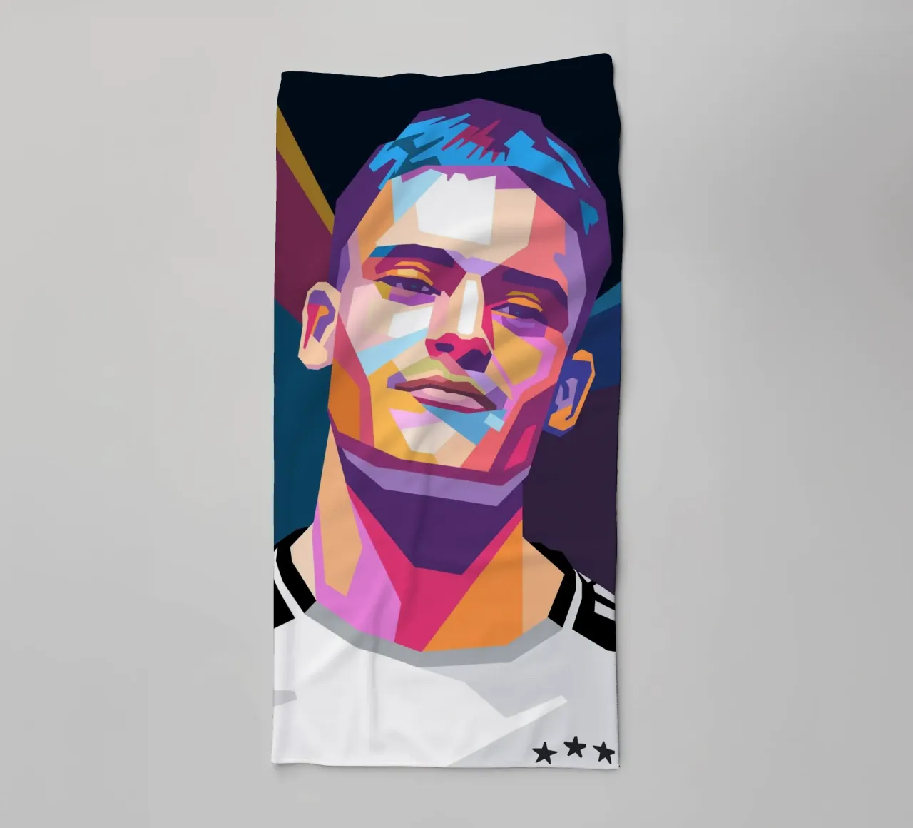 Florian Wirtz Pop-Art-Porträt Handtuch von Hantamrata