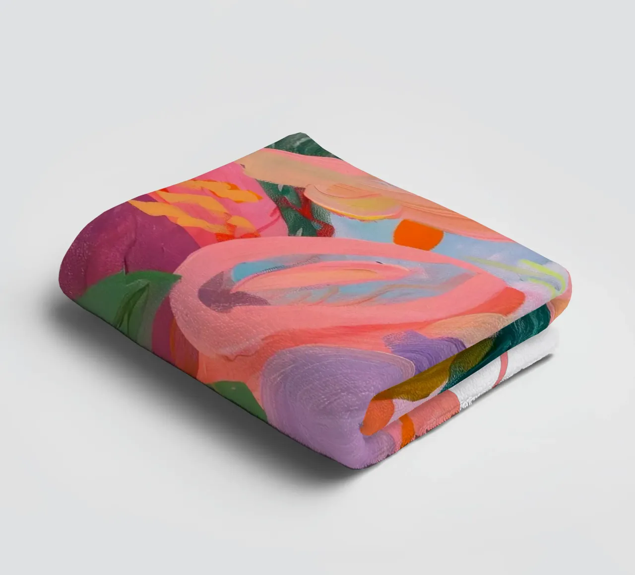 Gepersonaliseerde poster, abstracte bloemenprint, aangepaste stadsnaam badhanddoek van Boheme