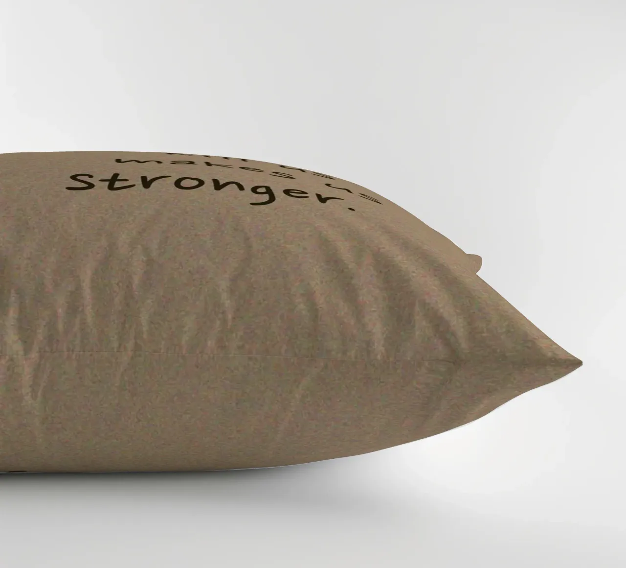 "What Doesn't Kill Us..." - Motivational Text Art Print decorative cushion by ClubArt