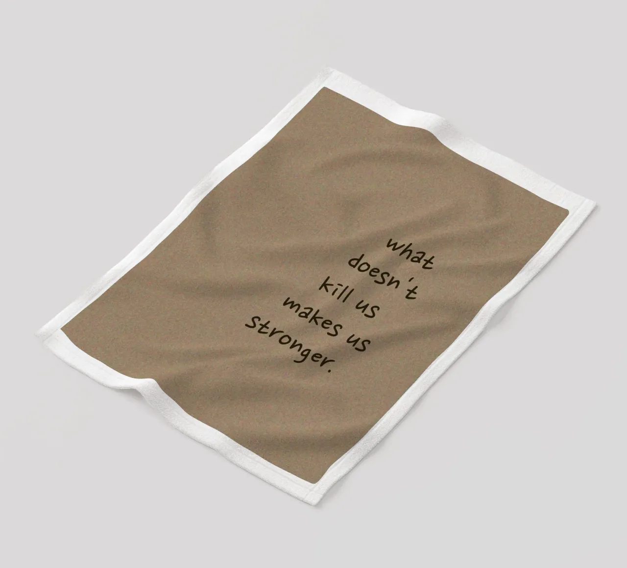 "What Doesn't Kill Us..." - Motivational Text Art Print fleece blanket by ClubArt