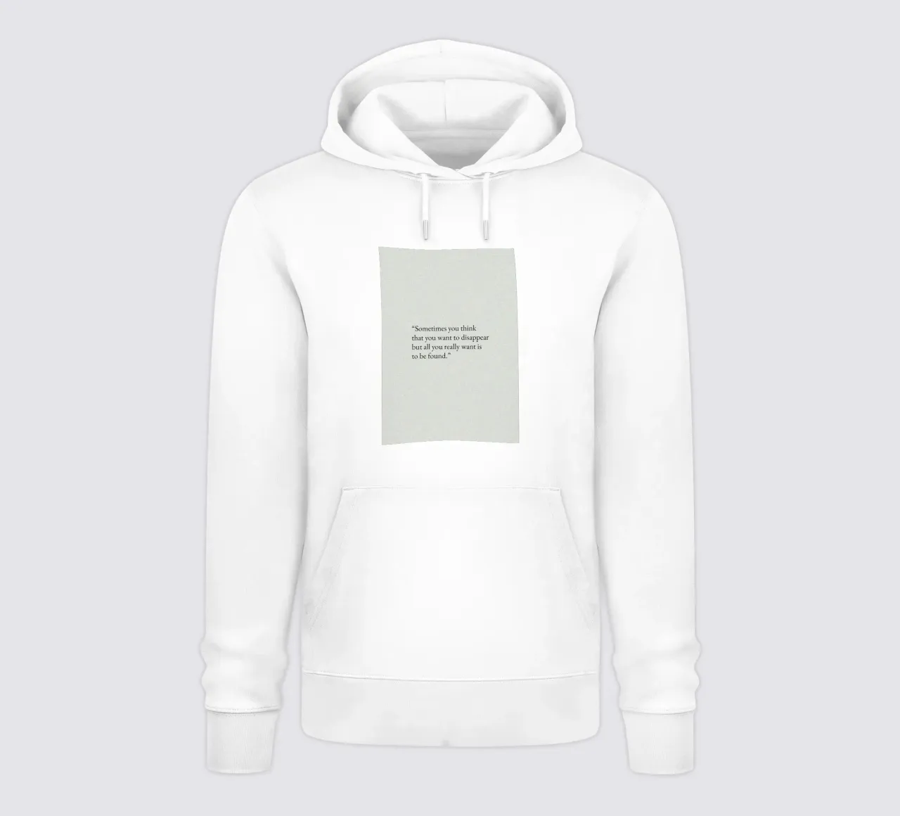 "Soms denk je..." - Emotieve Tekst Kunstdruk hoodie van ClubArt
