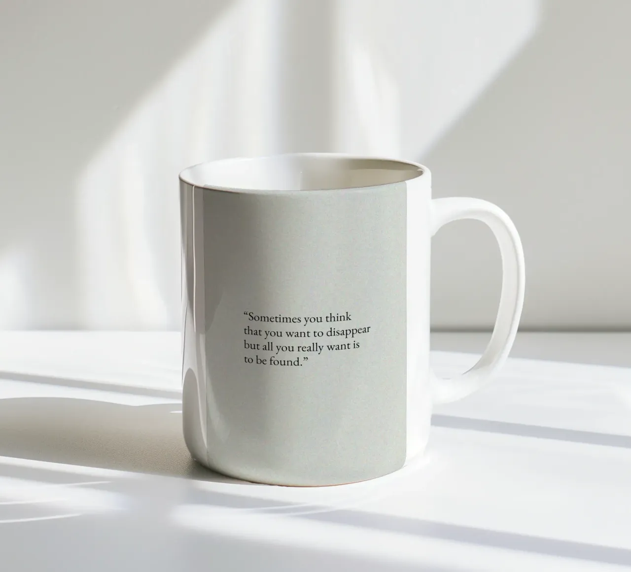 "Parfois vous pensez..." - Texte Emotif Impression d'Art mug en céramique de ClubArt
