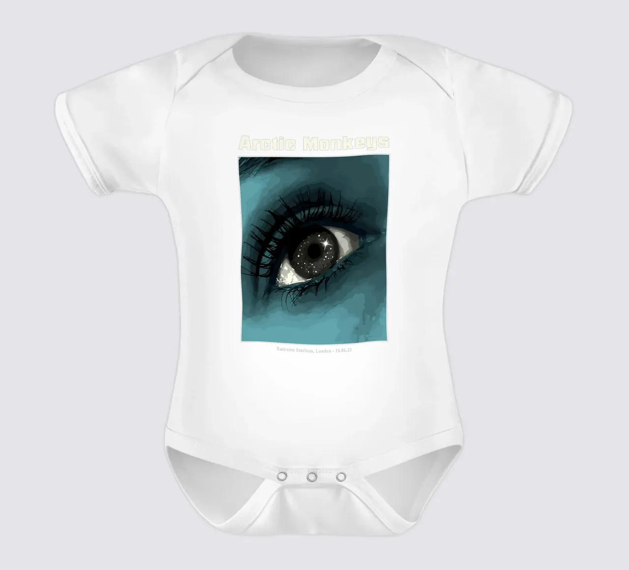 Concert Tour 2023 short-sleeve baby romper by Jason Lavelle