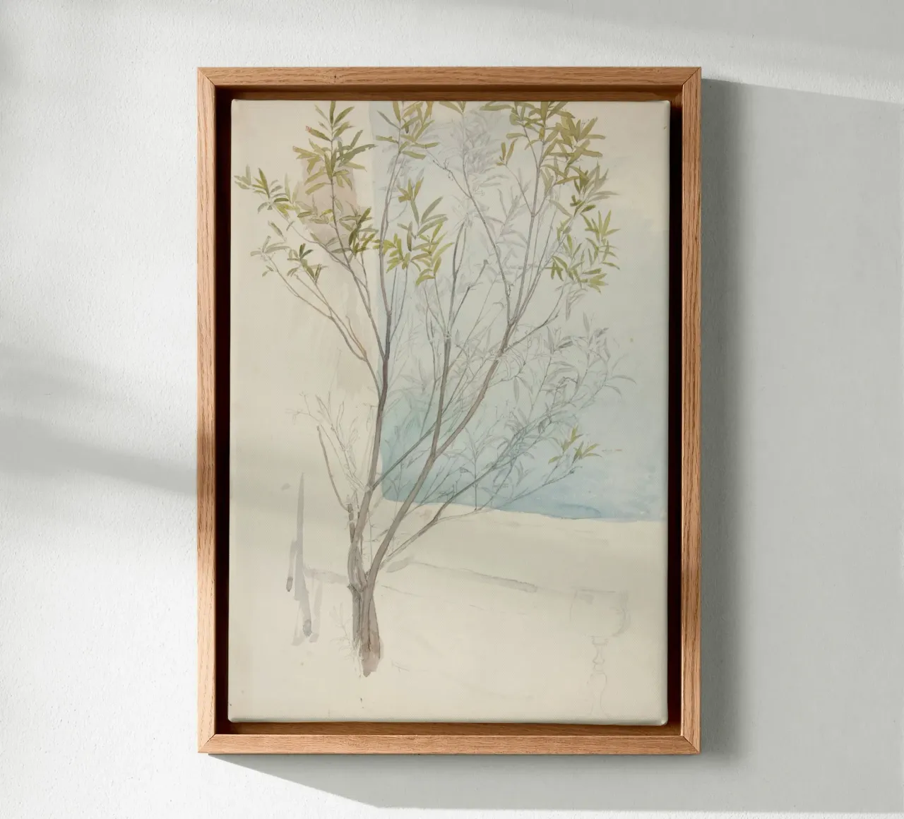 Studio di salice d'epoca - Arte botanica di Light Academia tela con Cornice a cassetta da ClubArt