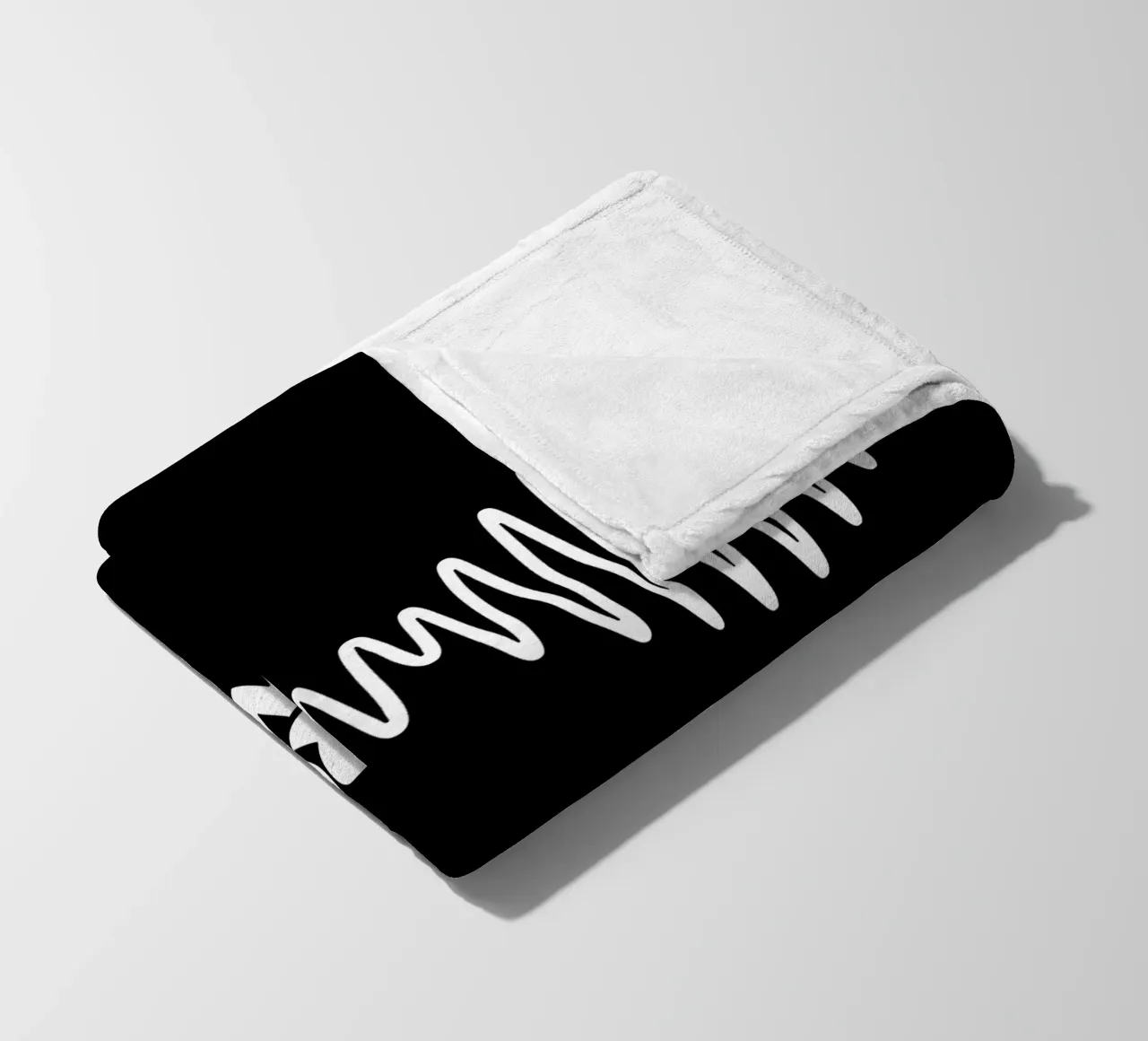 White Logo fleece blanket by Jason Lavelle