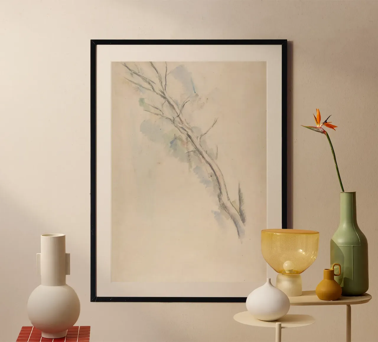 Studio di rami d'albero vintage - Light Academia Nature Art poster da ClubArt