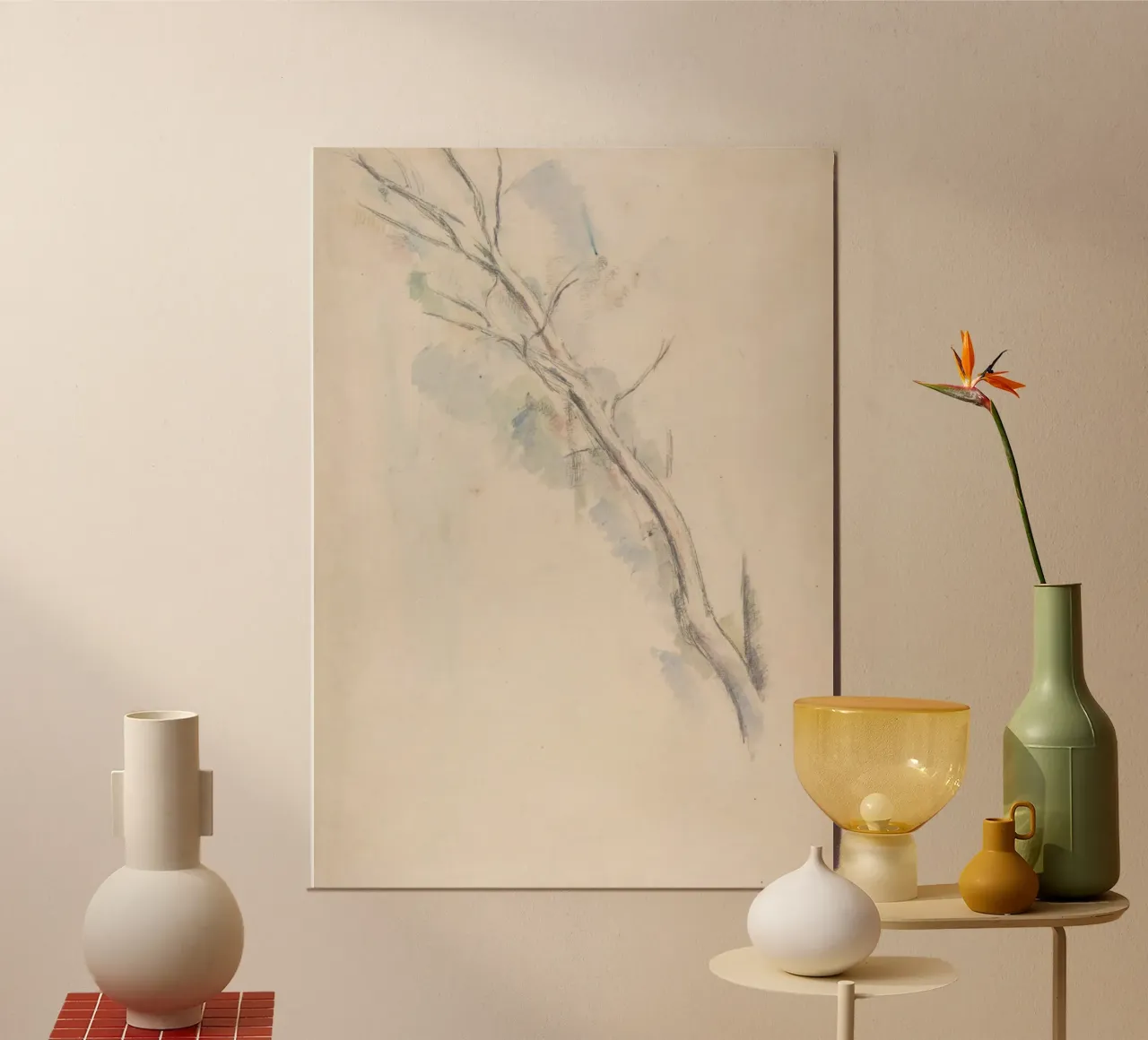 Studio di rami d'albero vintage - Light Academia Nature Art poster da ClubArt