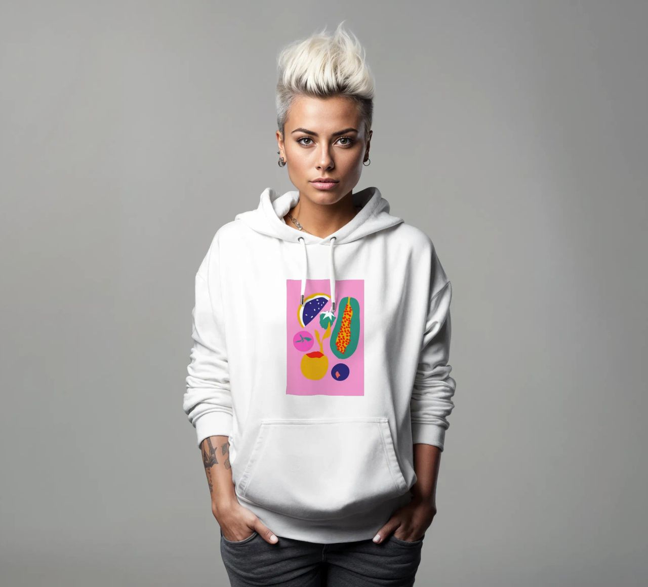 Fruity Technicolor Mix 2 felpa con cappuccio da Mariery Young