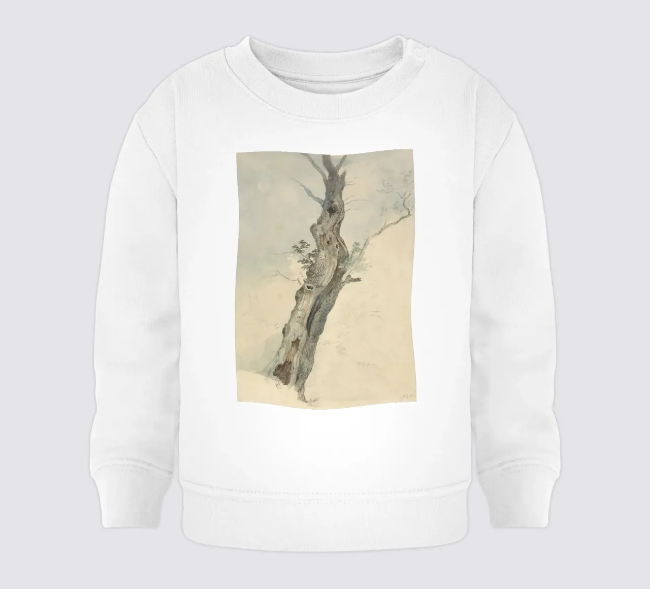 Vintage Weathered Tree Study - Rustic Nature Art baby sweatshirt by ClubArt
