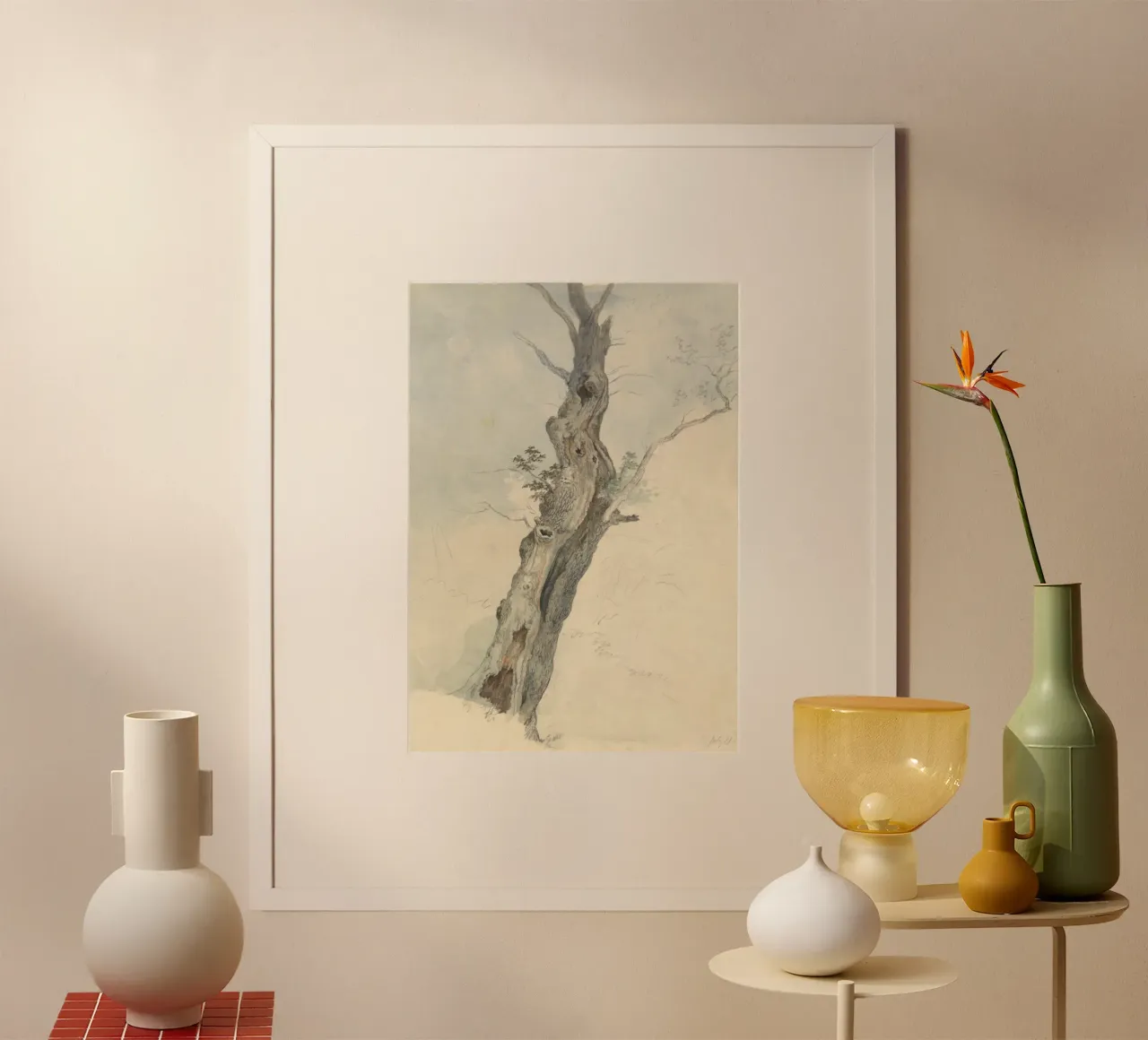 Vintage Weathered Tree Study - Rustic Nature Art hahnemühle by ClubArt
