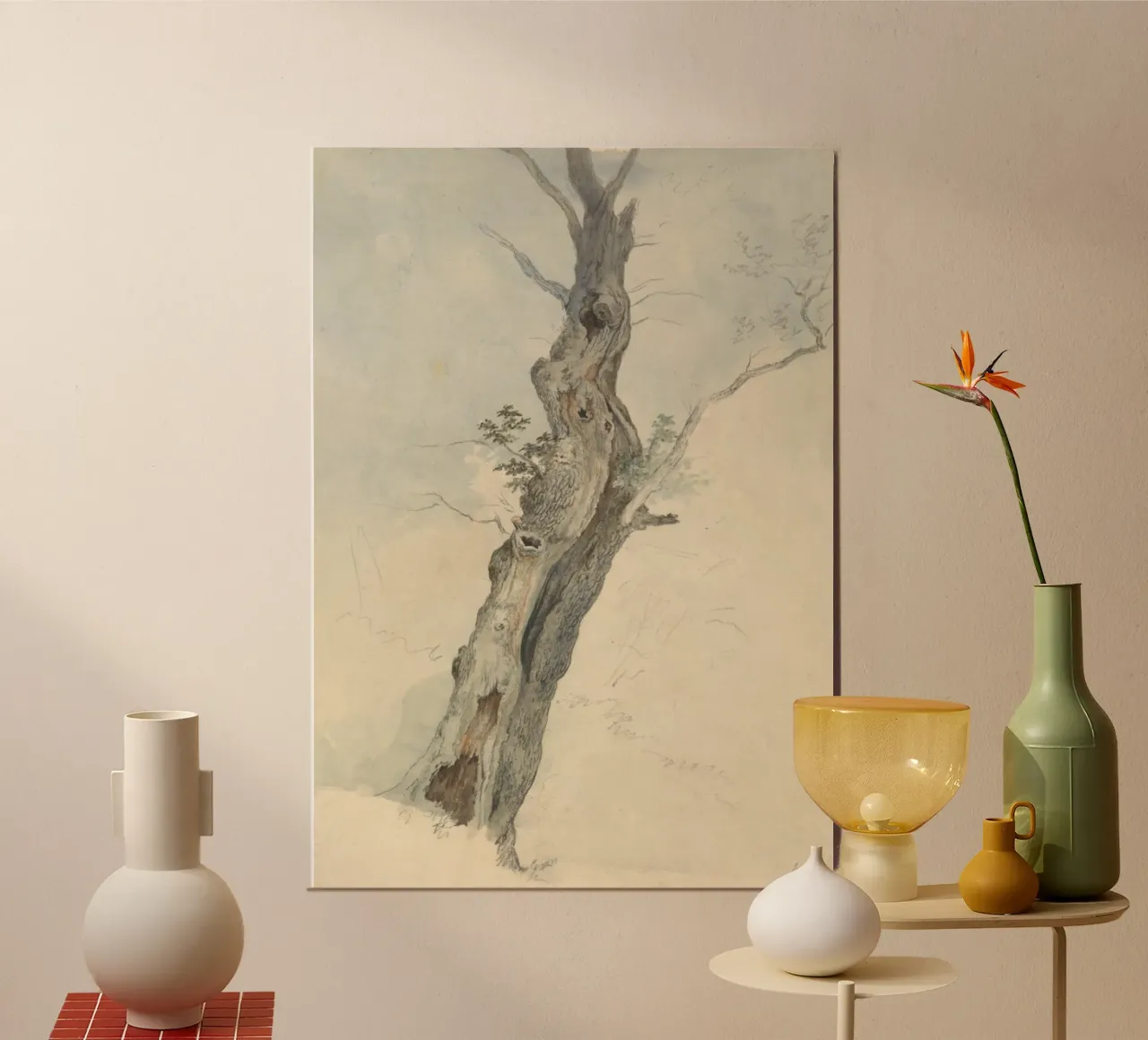 Vintage Weathered Tree Study - Rustic Nature Art hahnemühle by ClubArt