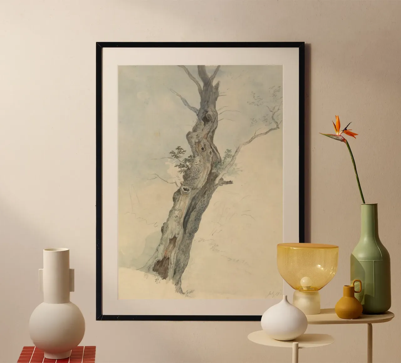 Vintage Weathered Tree Study - Rustic Nature Art hahnemühle by ClubArt
