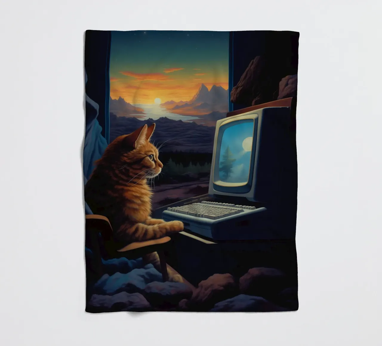Gatto giocatore coperta in pile da Fleur de Lys