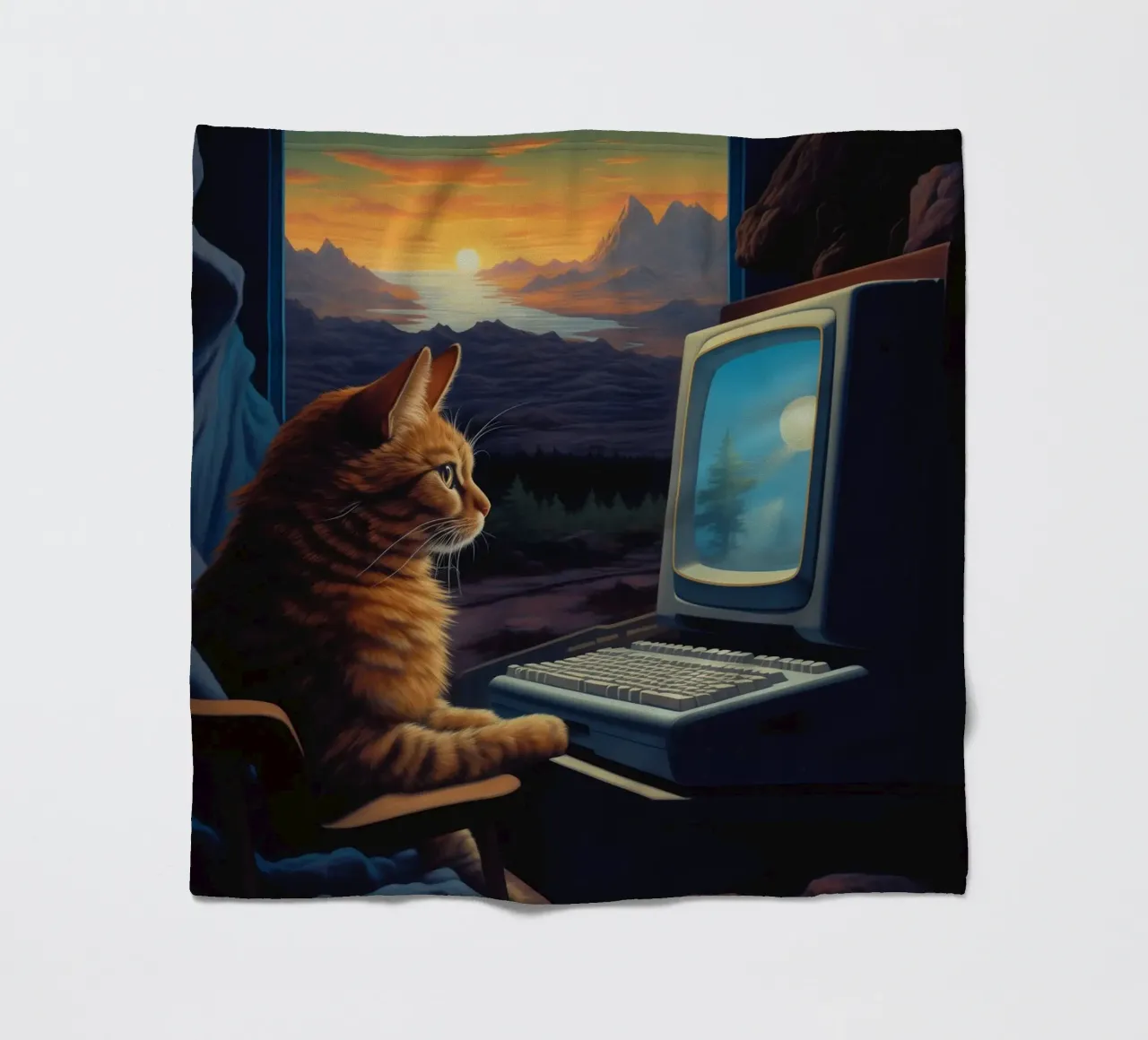 Gatto giocatore coperta in pile da Fleur de Lys