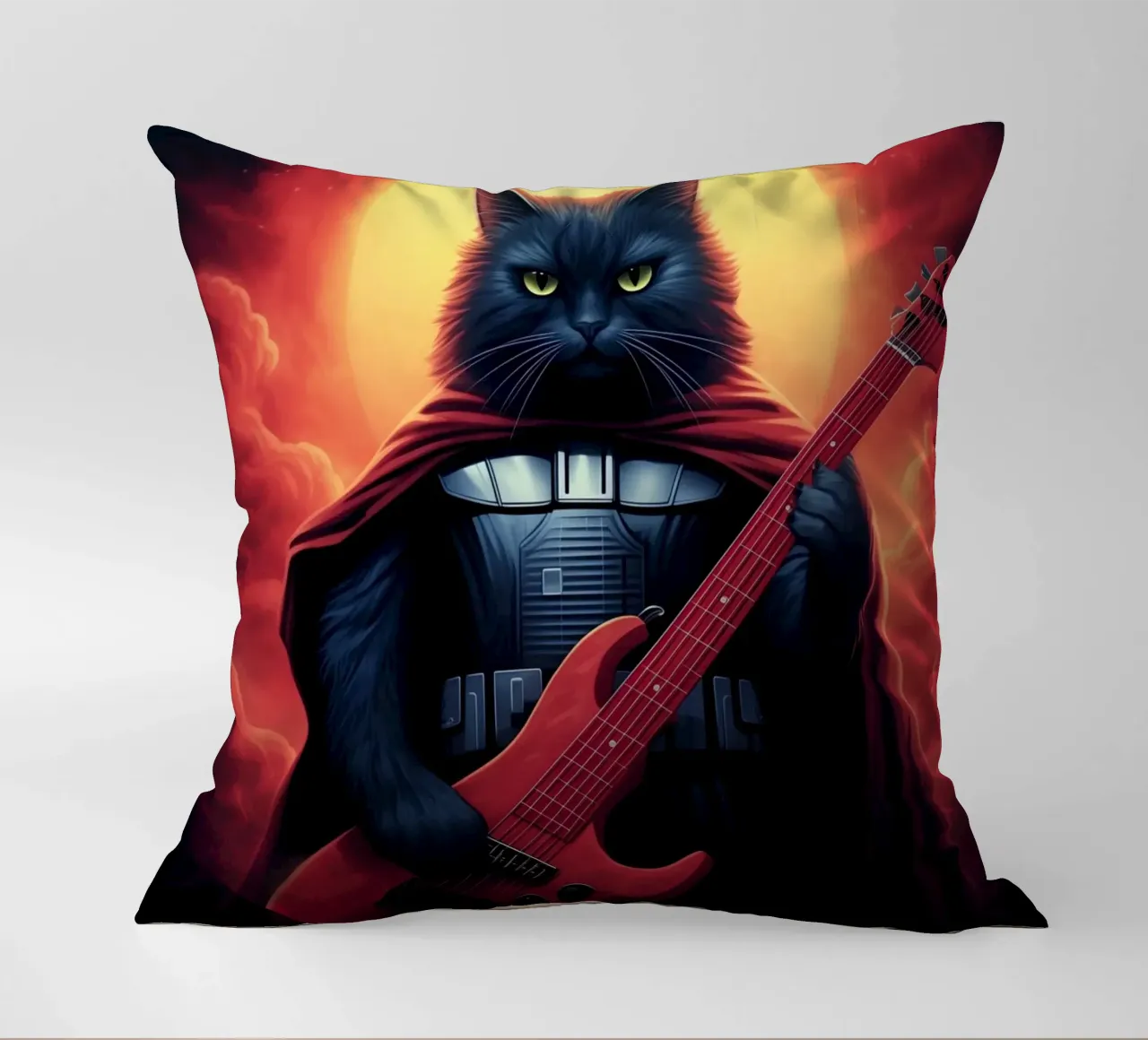 Gatto Darth Vader Chitarrista cuscino da Fleur de Lys