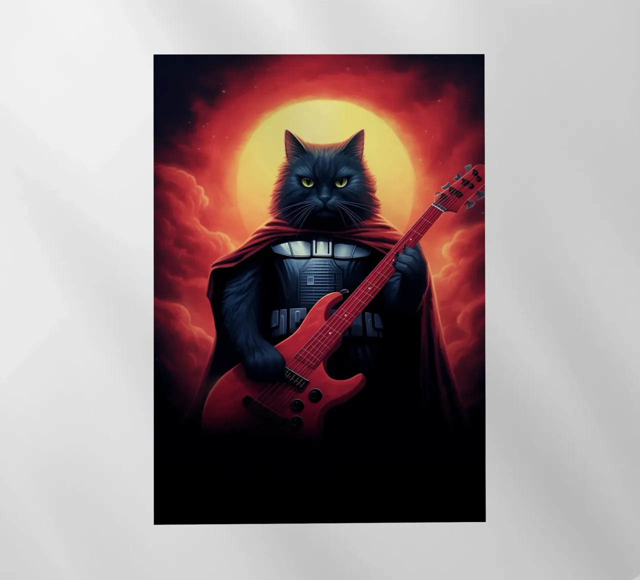 Gatto Darth Vader Chitarrista pellicola backlit da Fleur de Lys