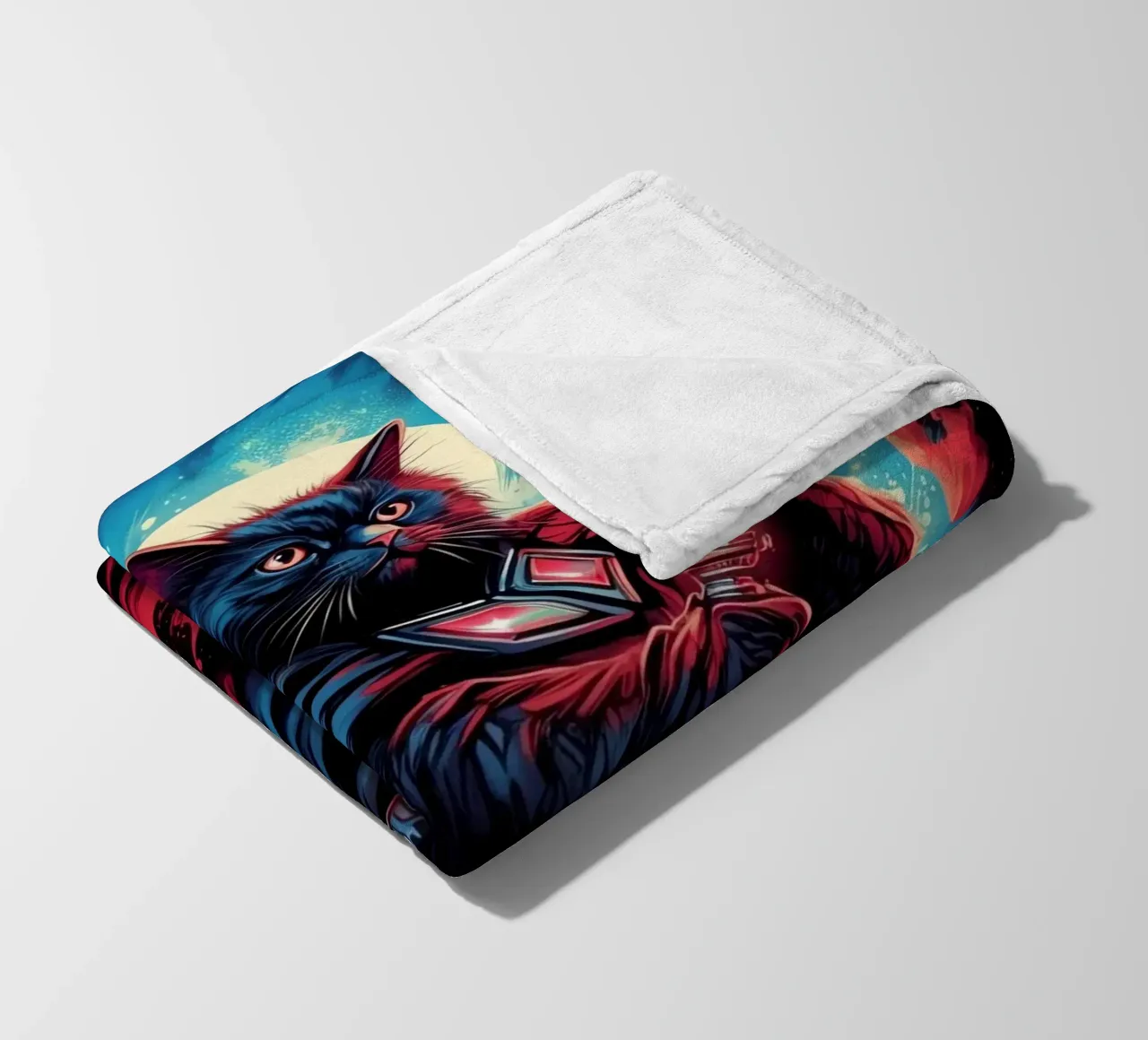 Gatto Darth Vader con spada laser coperta in pile da Fleur de Lys