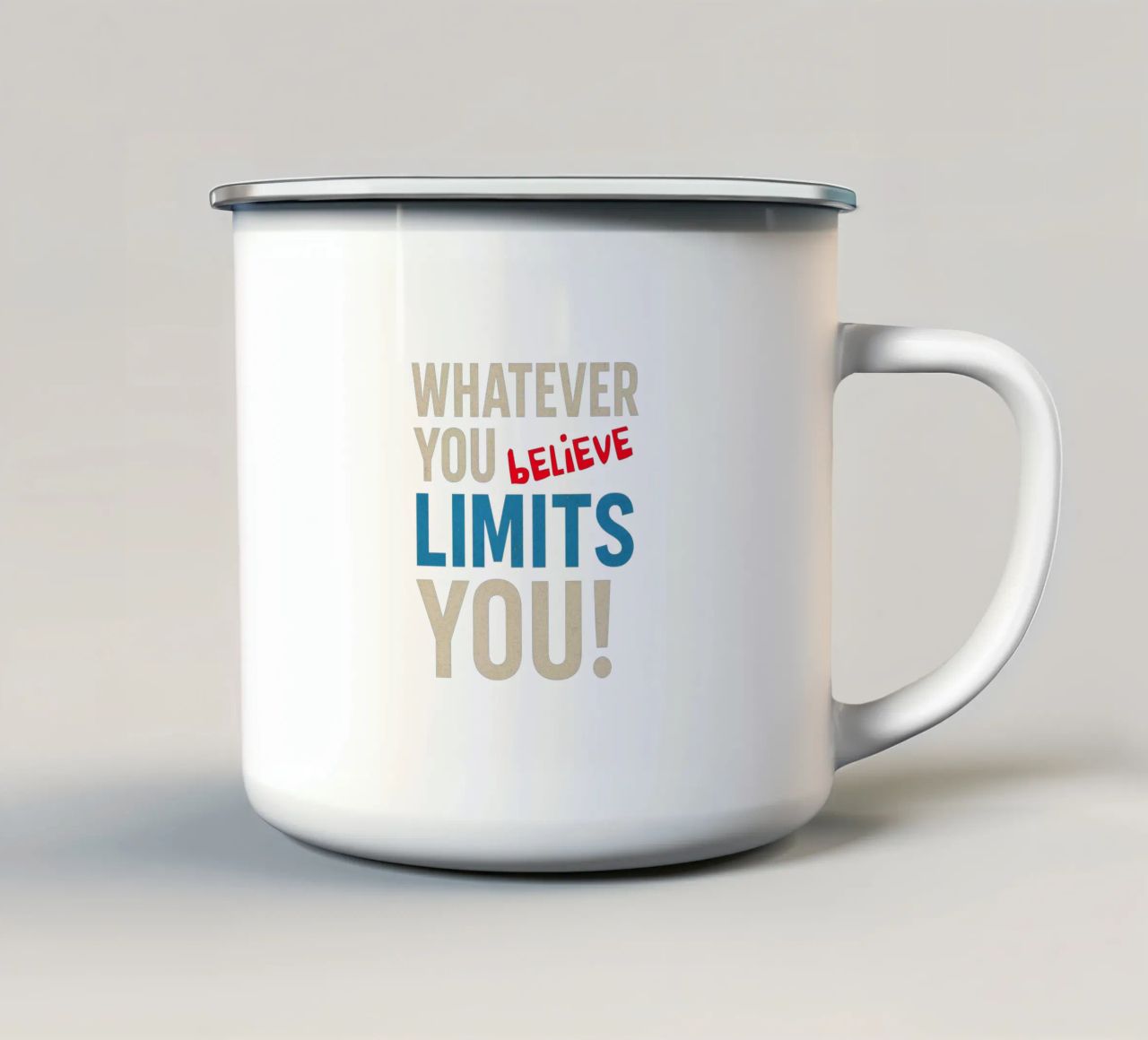 Whatever you believe limits you! tazza in smalto da Vintage Van Gogh