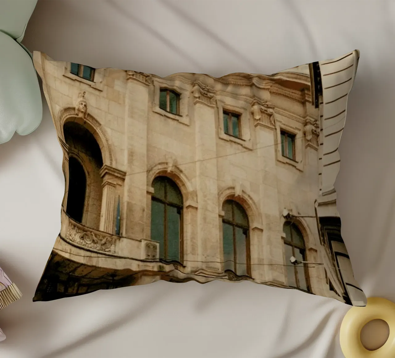 Analog Series Old Buildings Kissen von Sebastian Hilgetag