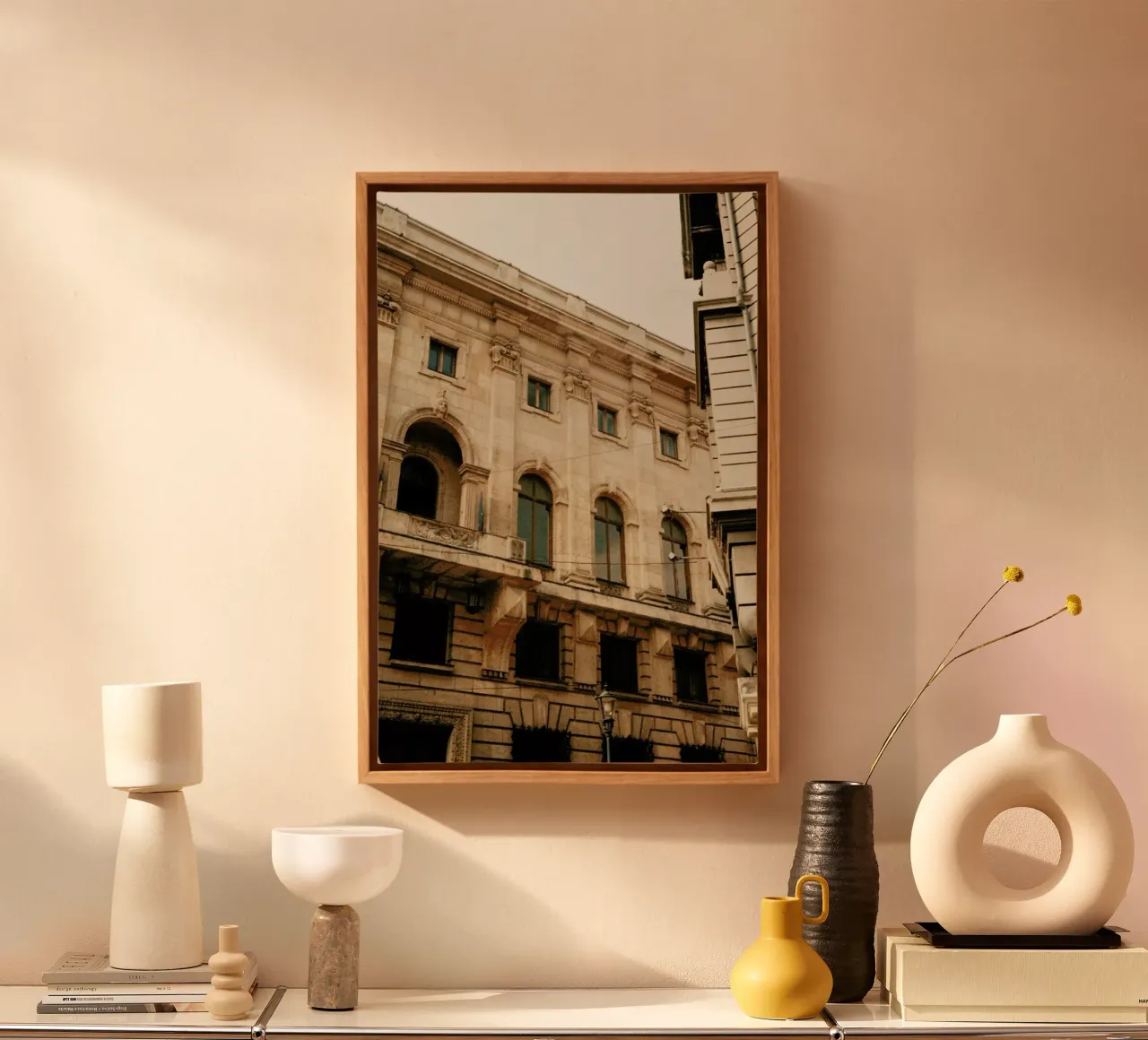 Analog Series Old Buildings tela con Cornice a cassetta da Sebastian Hilgetag