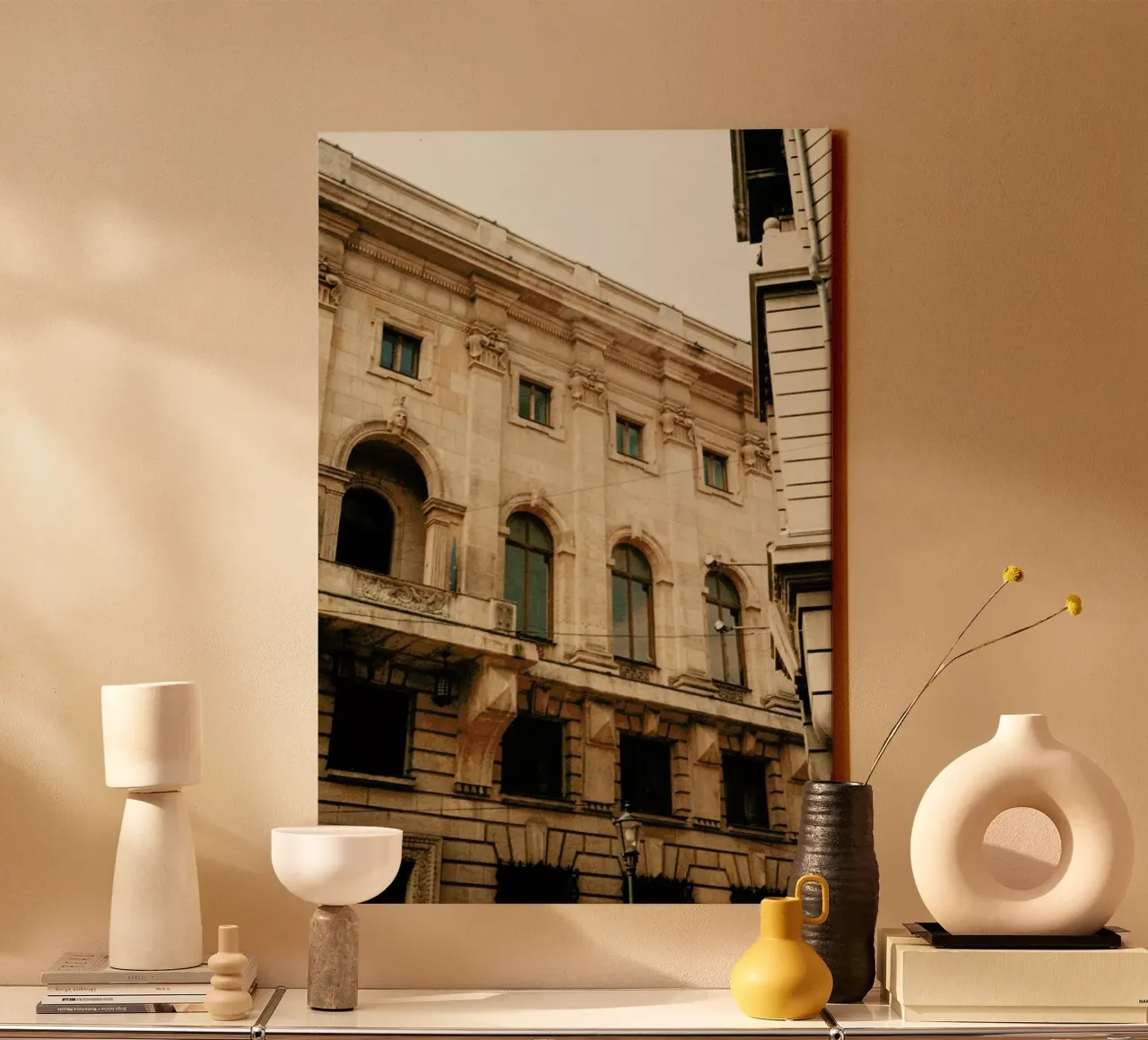 Analog Series Old Buildings tela con Cornice a cassetta da Sebastian Hilgetag