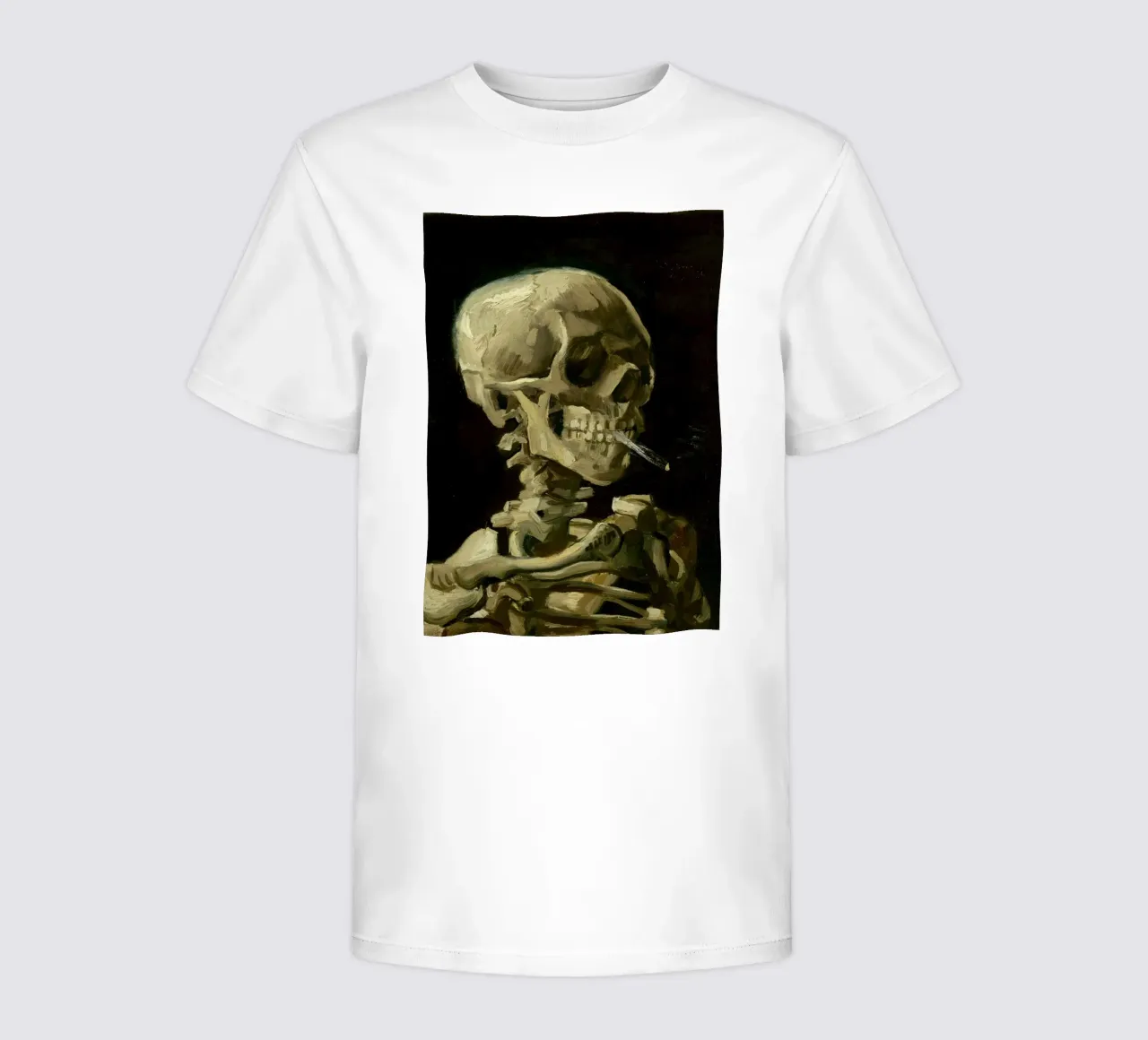 Van Gogh - Skull with Cigarette - Dark Academia Art kids t-shirt by ClubArt