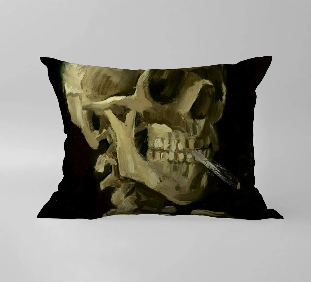 Van Gogh - Teschio con sigaretta - Dark Academia Art cuscino da ClubArt
