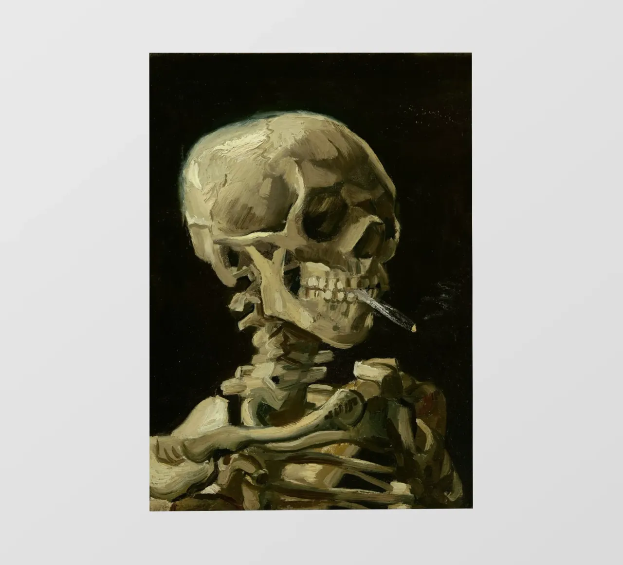 Van Gogh - Teschio con sigaretta - Dark Academia Art pellicola backlit da ClubArt