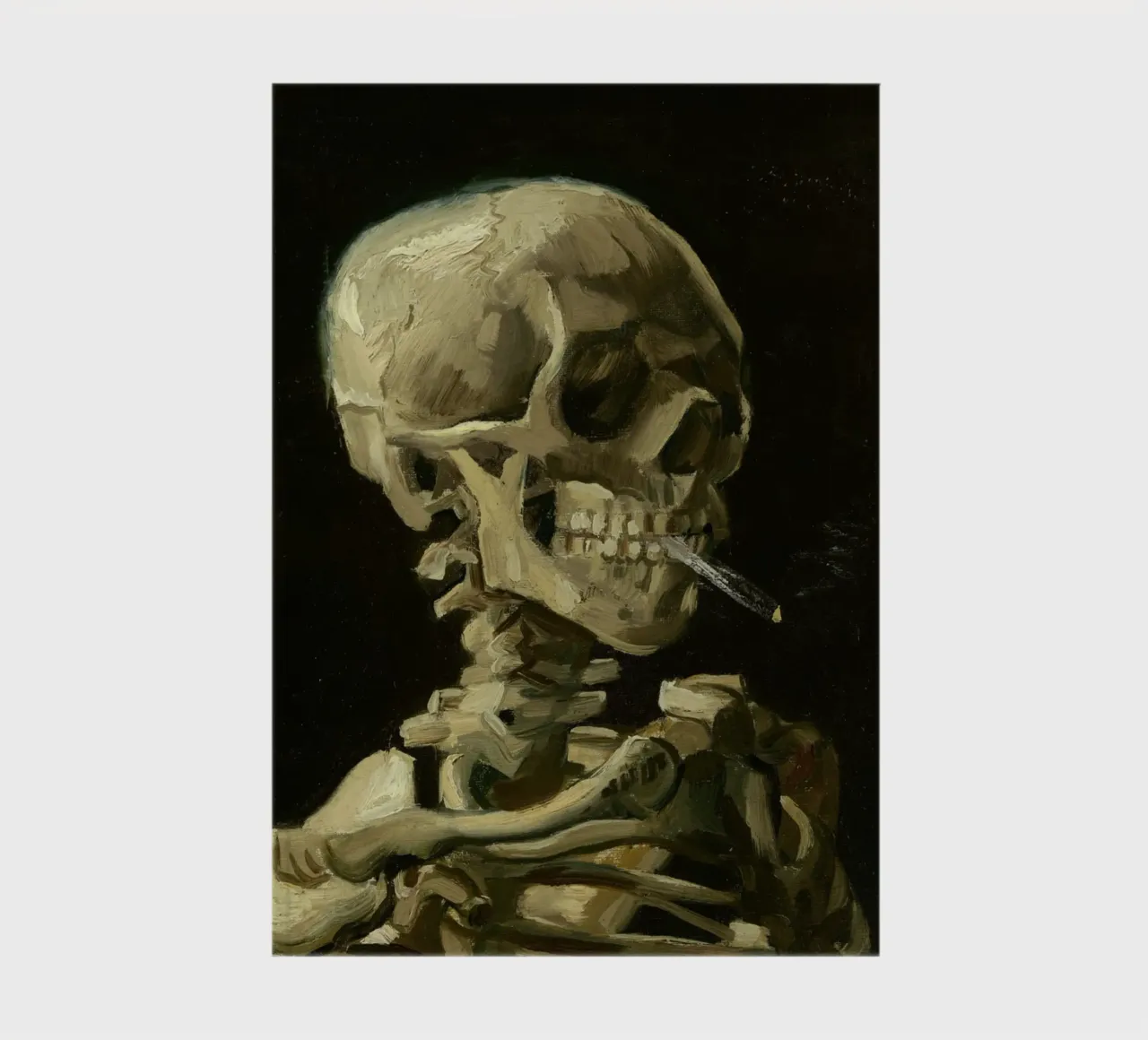 Van Gogh - Skull with Cigarette - Dark Academia Art notebook by ClubArt