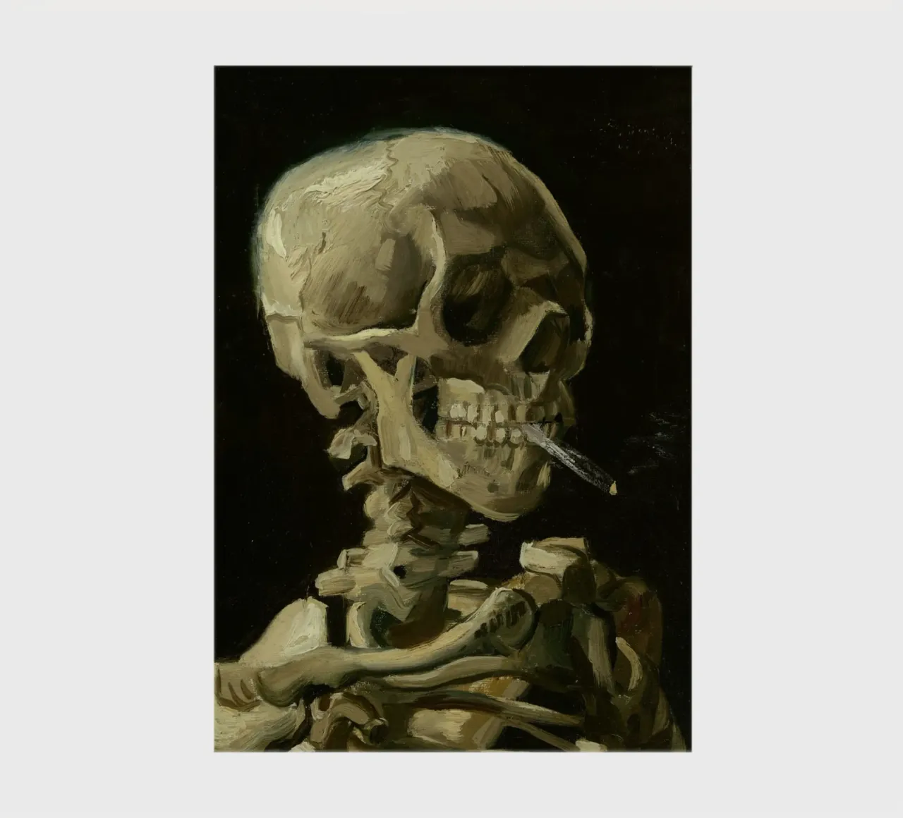 Van Gogh - Skull with Cigarette - Dark Academia Art notebook by ClubArt
