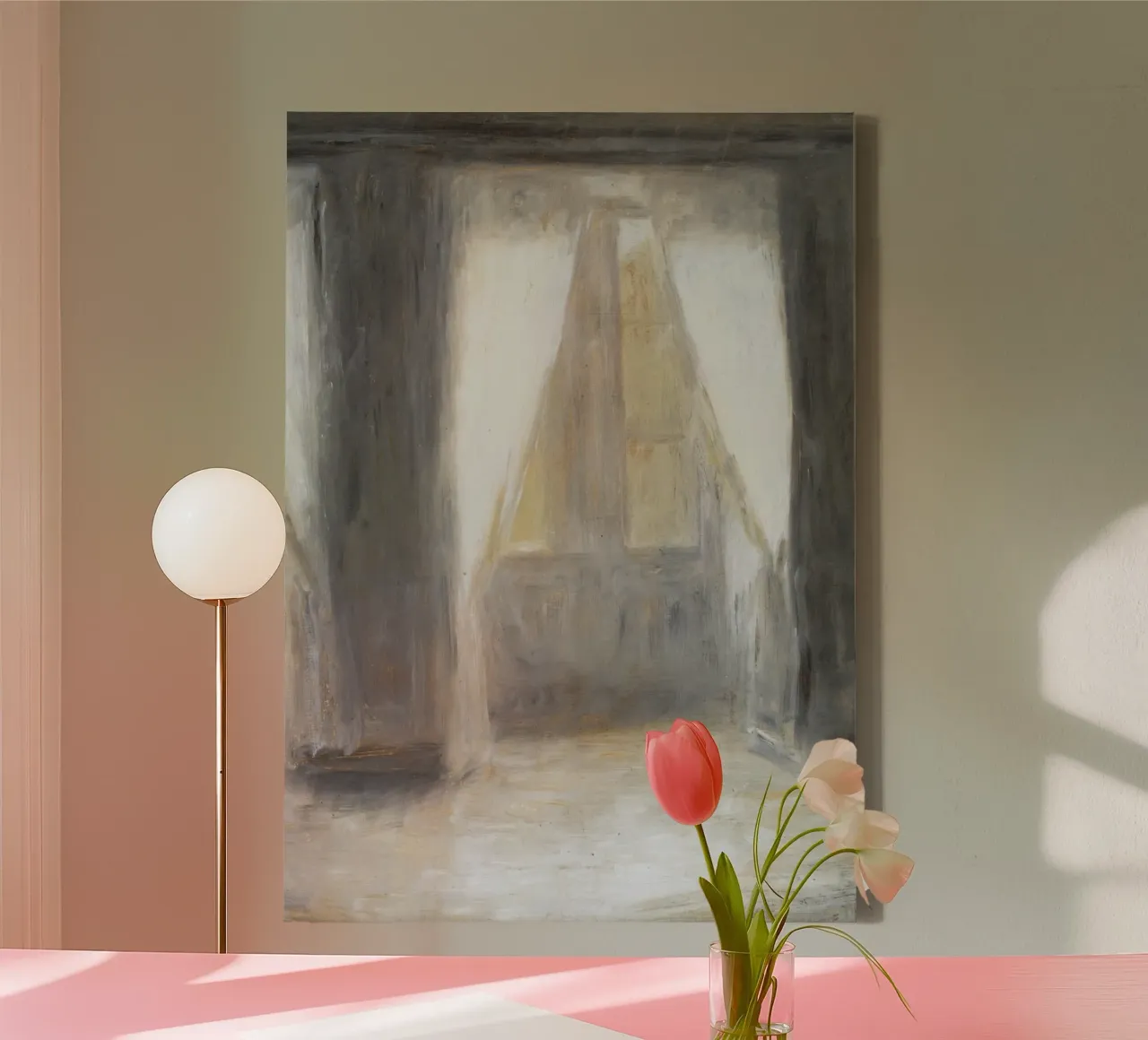 Vilhelm Hammershøi - Sunlight in Room - Nordic Interior Art canvas by ClubArt