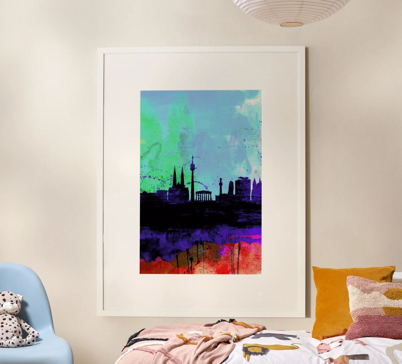 Vienna Watercolor Skyline poster by Naxart