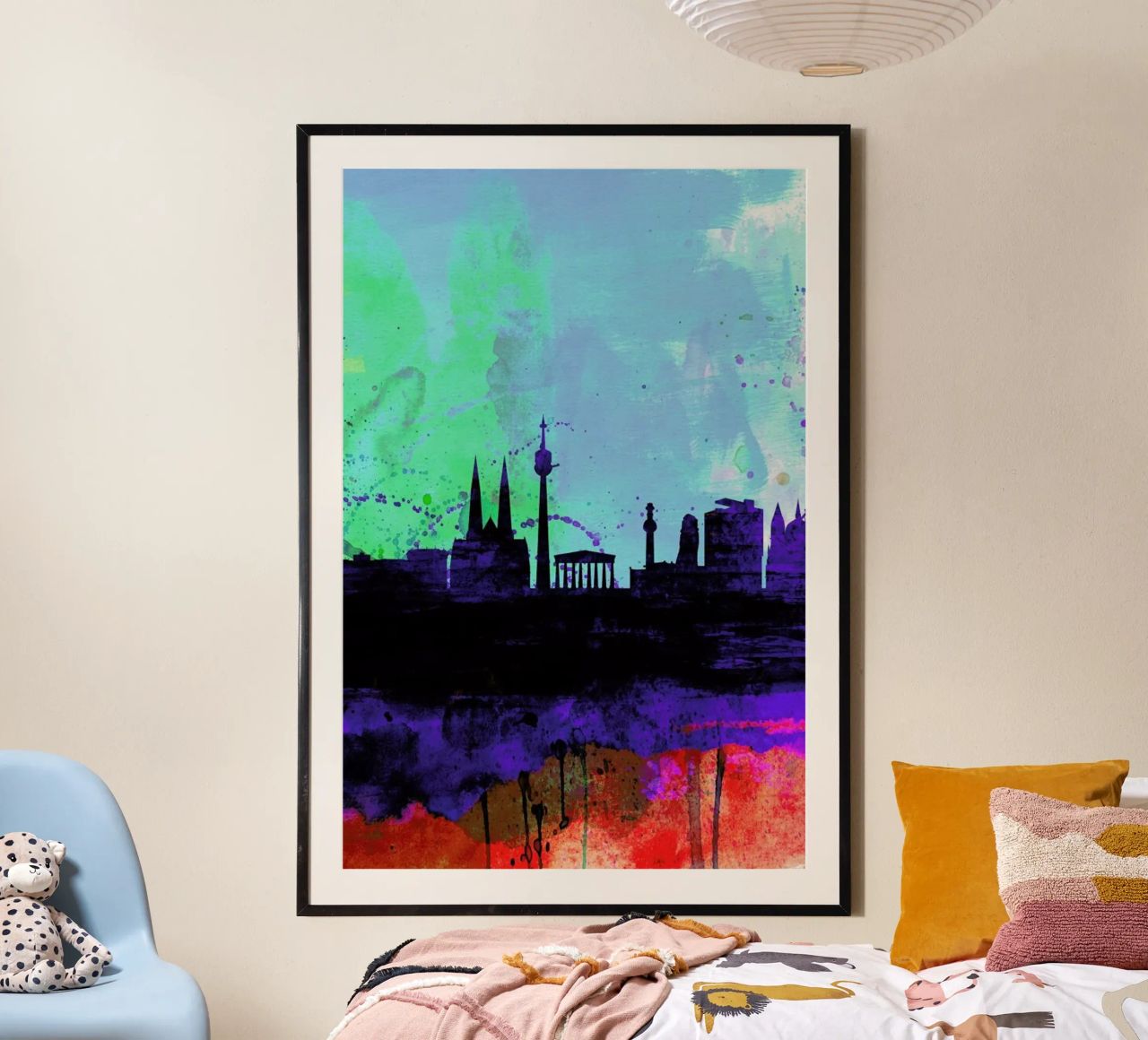 Vienna Watercolor Skyline poster by Naxart