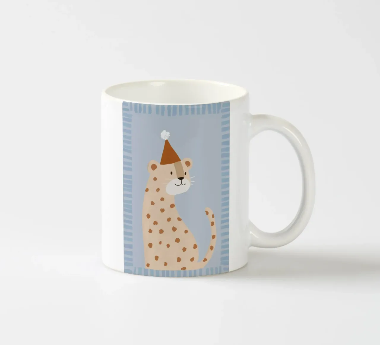 Party Cheetah, Cheetah Nursery Wall Art, Safari Print ceramic mug by Little Lola