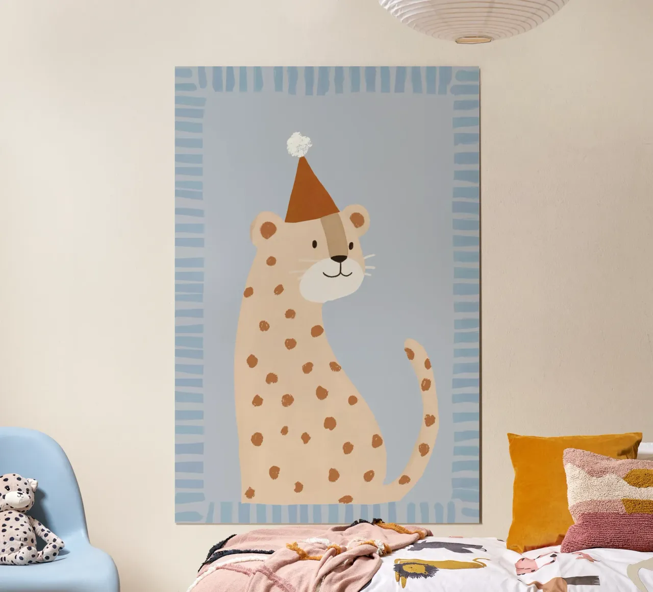 Party Cheetah, Cheetah Nursery Wall Art, Safari Print hahnemühle by Little Lola
