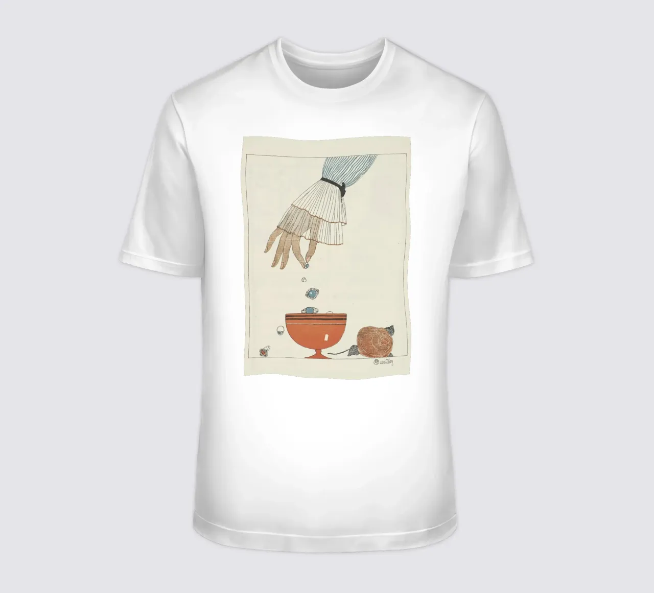 George Barbier - "Perle che cadono a mano" - Moda Art Deco A t-shirt da ClubArt