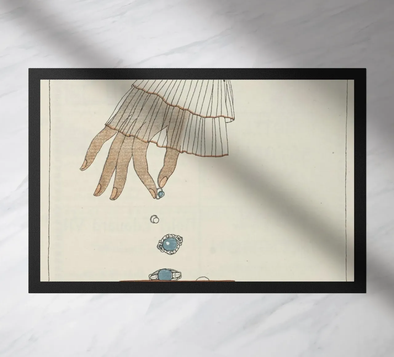 George Barbier - "Perle che cadono a mano" - Moda Art Deco A zerbino da ClubArt