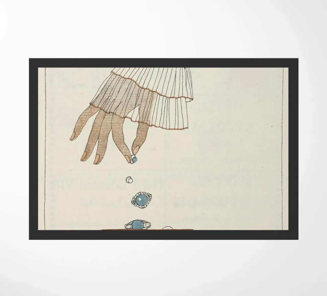 George Barbier - "Perle che cadono a mano" - Moda Art Deco A zerbino da ClubArt
