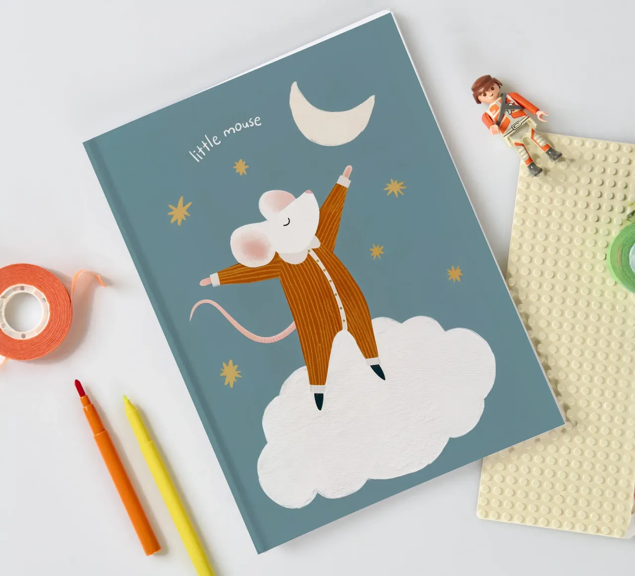 Little Mouse Nursery Print, Playroom Art notebook by Little Lola