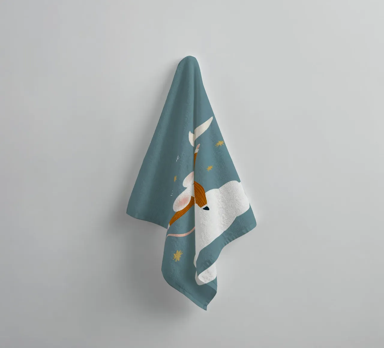 Little Mouse Nursery Print, Playroom Art towel by Little Lola