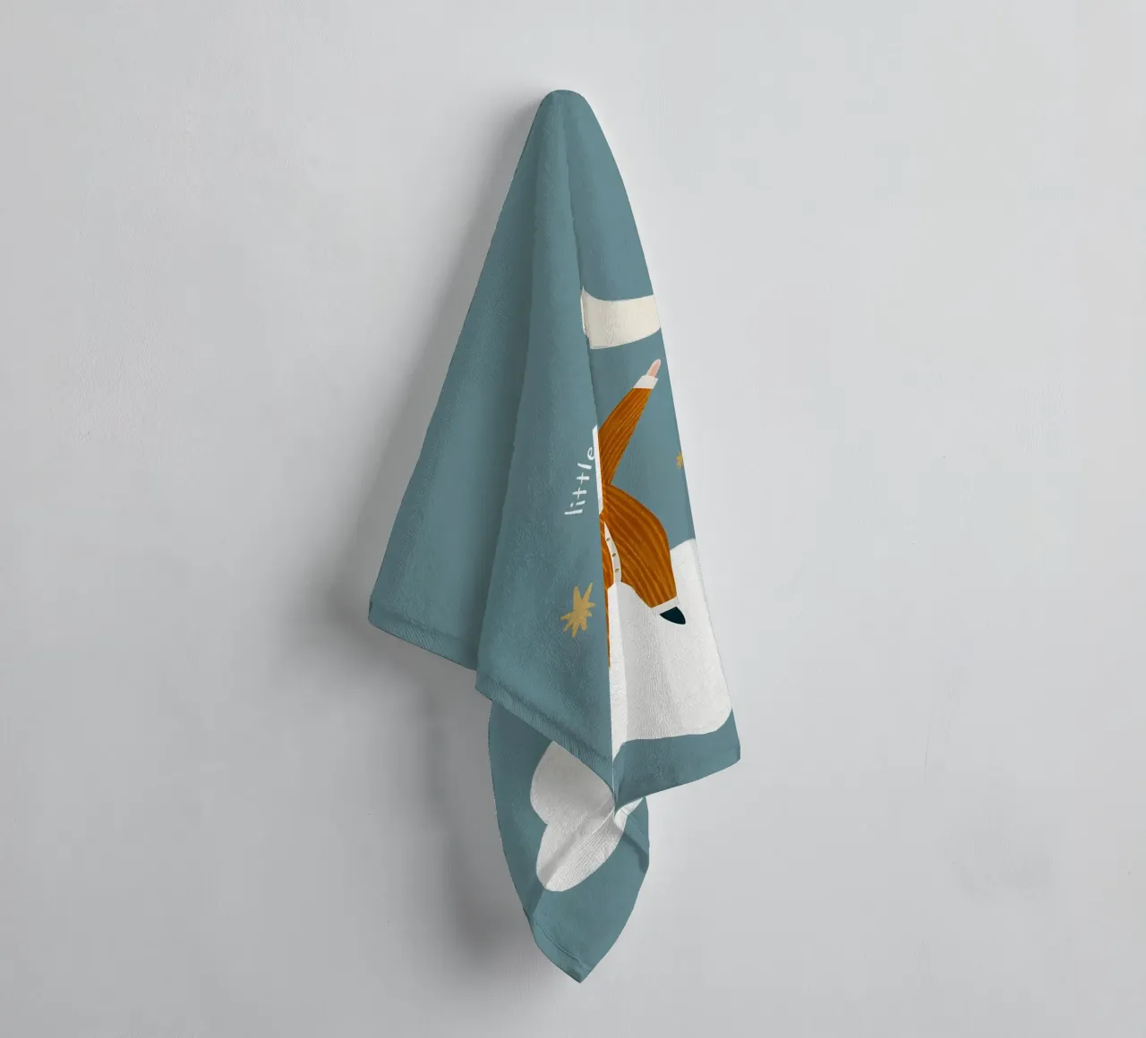 Little Mouse Nursery Print, Playroom Art towel by Little Lola